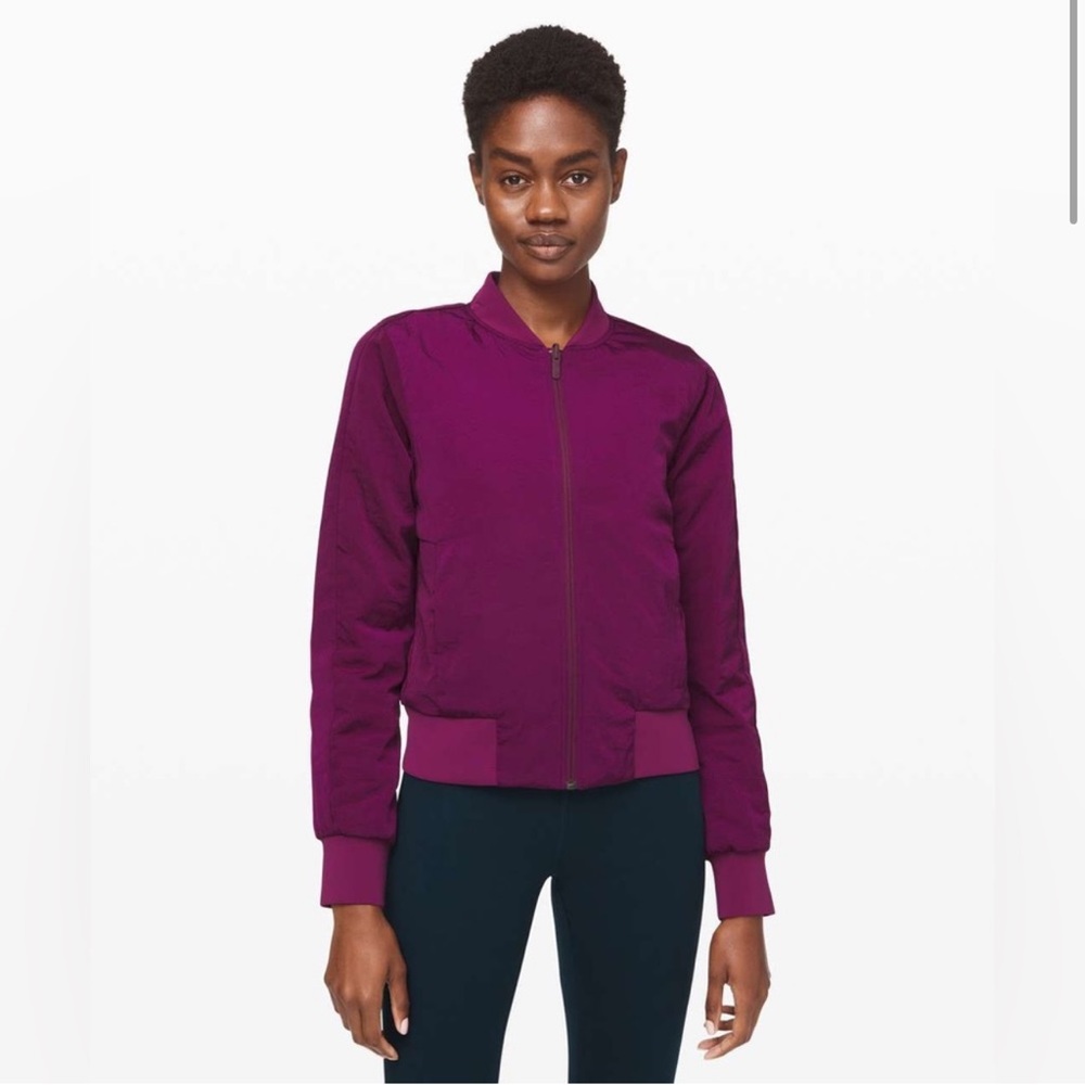 Lululemon Non Stop Bomber sz 8 Marvel
